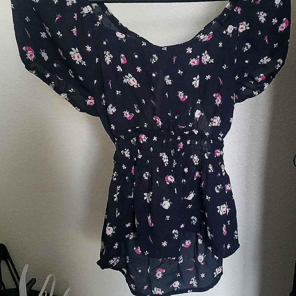 No comment floral blouse